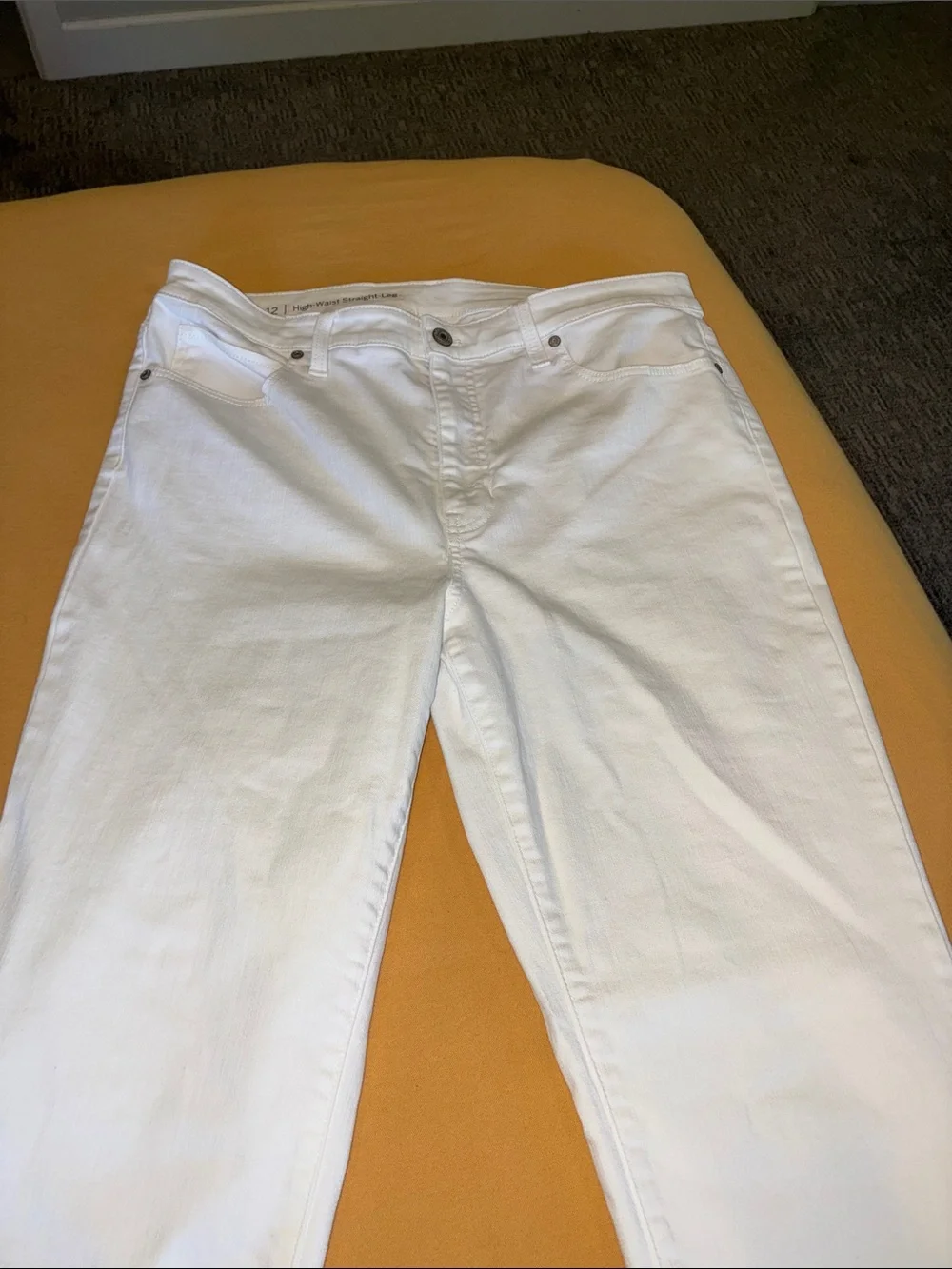 Talbots Women's High Waist Straight Leg Jeans White - Picture 12 of 12